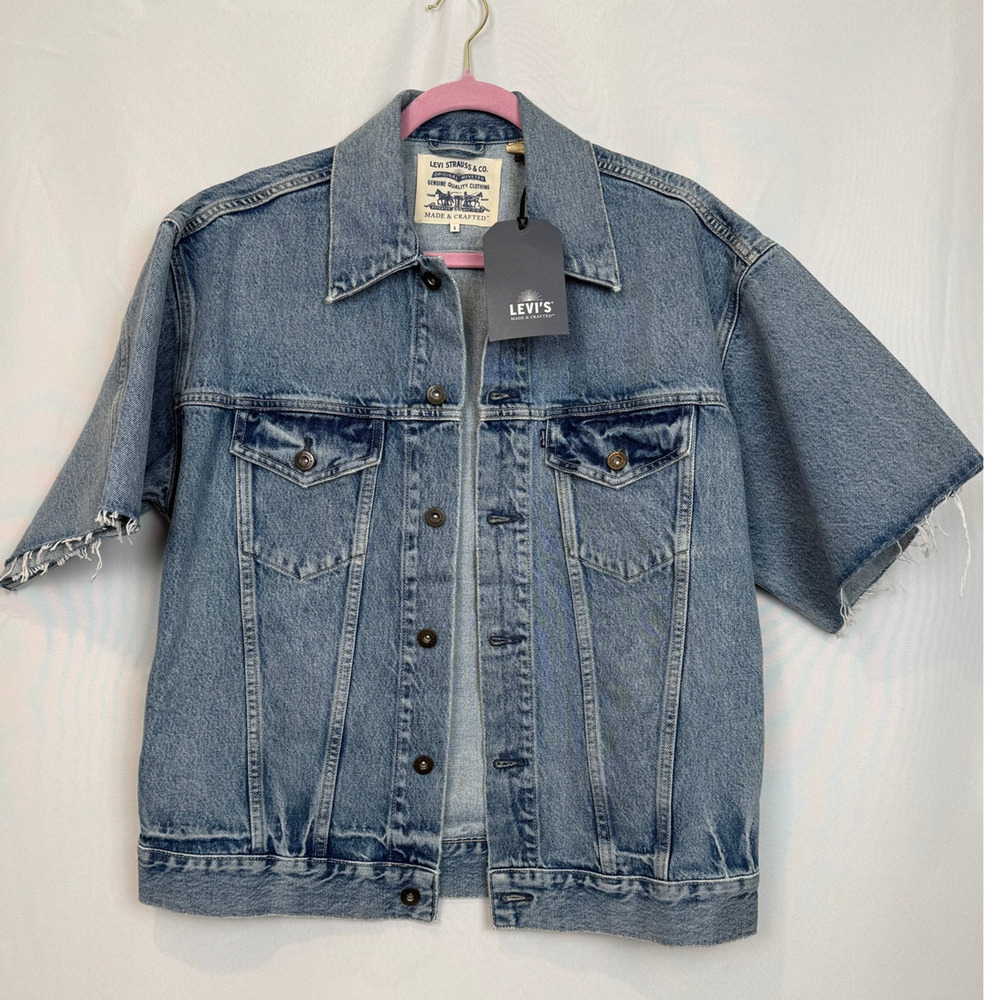 Levi's Made & Crafted Womens Size S Short Sleeve Denim Jacket Western NWT